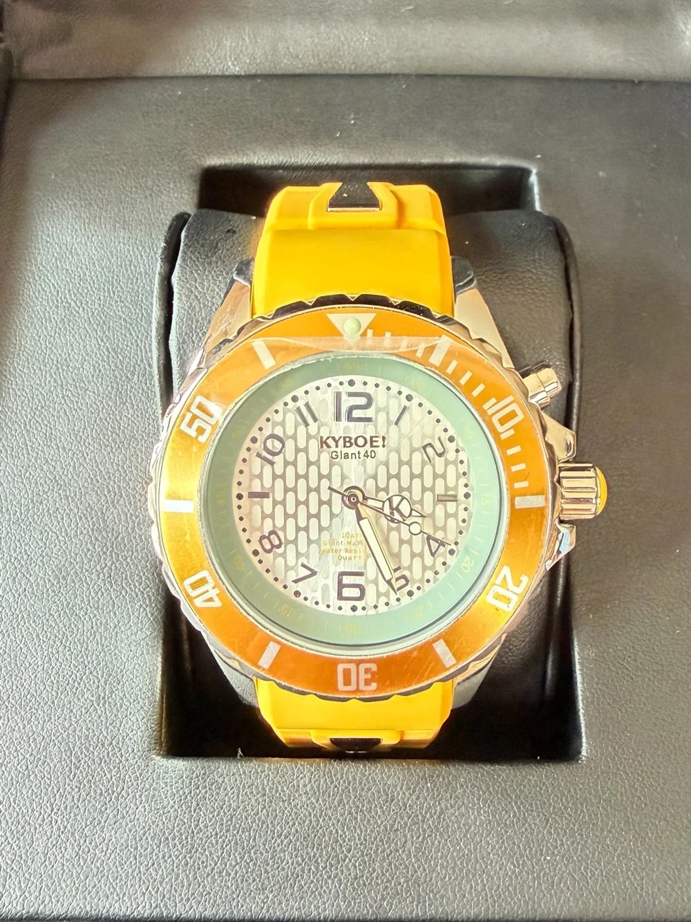 KYBOE! Giant 40 Yellow Silicone Sports Watch, NWT.